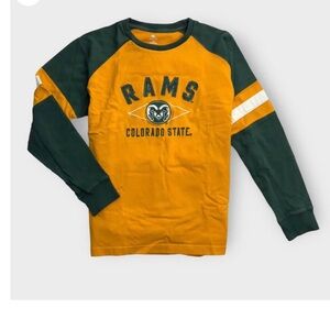 Knights Apparel Colorado State University Rams Embroidered Crewneck rugby shirt